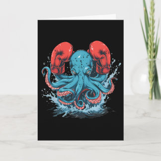 Bokser Octopus Liefhebber Oceaan Zeedier Kickbokse Kaart