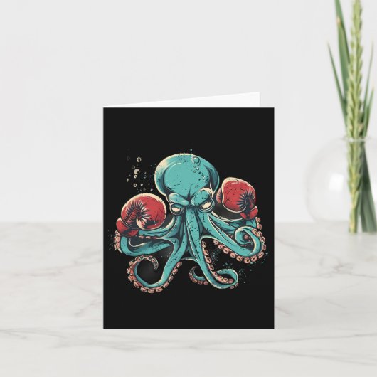 Bokser Octopus Lover Ocean Zee Creature Kickboksen Kaart (Voorkant)