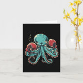 Bokser Octopus Lover Ocean Zee Creature Kickboksen Kaart (Gele Bloem)