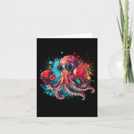 Bokser Octopus Lover Ocean Zee Creature Kickboksen Kaart (Voorkant)