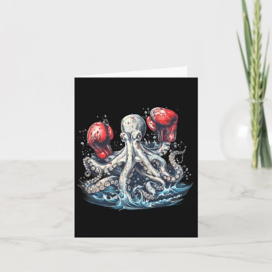 Bokser Octopus Lover Ocean Zee Creature Kickboksen Kaart (Voorkant)