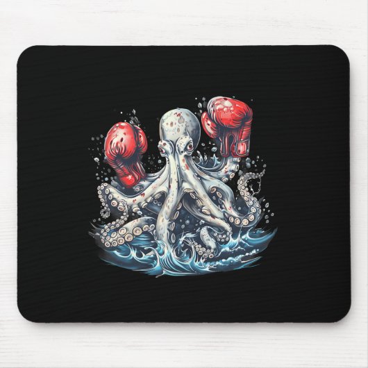 Bokser Octopus Lover Ocean Zee Creature Kickboksen Muismat (Voorkant)