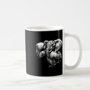 Bokser Olifant Met Bokshandschoenen Kickboksen Gra Koffiemok