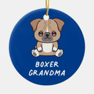 Bokser Oma Kawaii Anime Hond Liefhebber Eigenaar F Keramisch Ornament