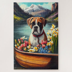 Bokser op een Peddel: Een Schitterend Avontuur Legpuzzel