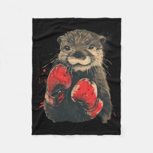 Bokser Otter Met Bokshandschoenen Kickboksen Funny Fleece Deken