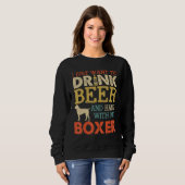 Bokser papa Drink bierhanger met hond Funny Mannen Trui (Voorkant volledig)