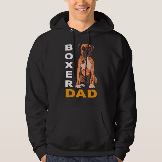 Bokser Papa Vaderdag Dog 1 Hoodie (Voorkant)
