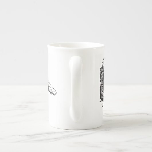 bokser porselein kop (Achterkant)