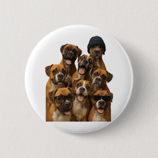 Bokser  ronde button 5,7 cm (Voorkant)