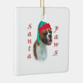 Bokser Santa Paws Keramisch Ornament (Rechts)