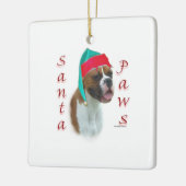 Bokser Santa Paws Keramisch Ornament (Links)