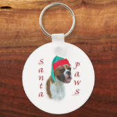 Bokser Santa Paws Sleutelhanger (Voorkant)