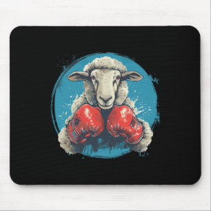 Bokser Schapen Met Bokshandschoenen Kickboksen Fun Muismat