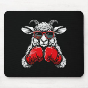 Bokser Schapen Met Bokshandschoenen Kickboksen Fun Muismat