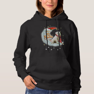 Bokser Schattige Kerstmaan Kerstmis Hond Hoodie