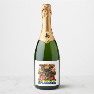 Bokser sparkling wijnetiket