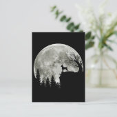 Bokser staande op Mountain Moon Light Halloween Briefkaart (Staand voorkant)