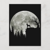 Bokser staande op Mountain Moon Light Halloween Briefkaart (Voorkant)