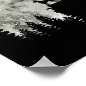 Bokser staande op Mountain Moon Light Halloween Poster (Hoek)