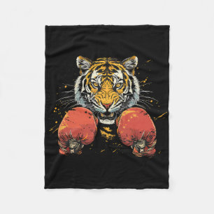 Bokser Tijger Met Bokshandschoenen Kickboksen Funn Fleece Deken