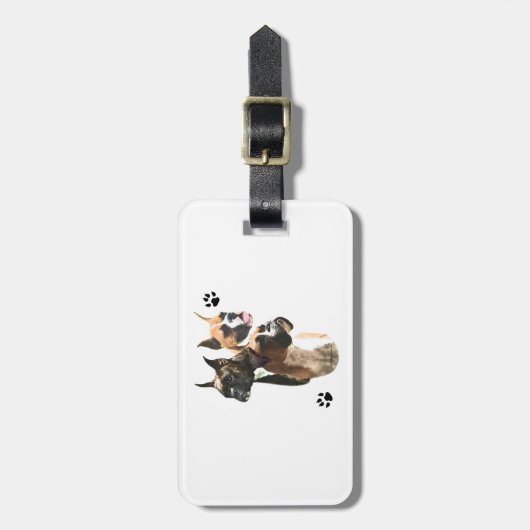 Bokser Trio Bagagelabel (Voorkant verticaal)