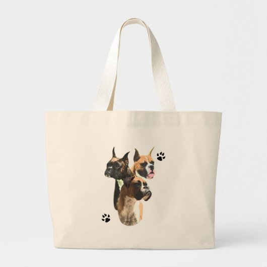 Bokser Trio Grote Tote Bag (Voorkant)