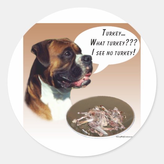 Bokser Turkije Ronde Sticker (Voorkant)