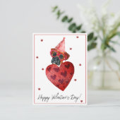 Bokser Valentijnsdag Cadeau Hond Briefkaart (Staand voorkant)