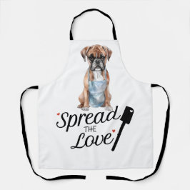 Bokser verspreidt liefde schort