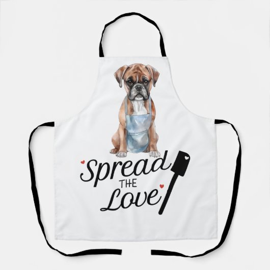 Bokser verspreidt liefde schort (Voorkant)