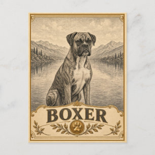 Bokser, Vintage Heritage-hond Briefkaart