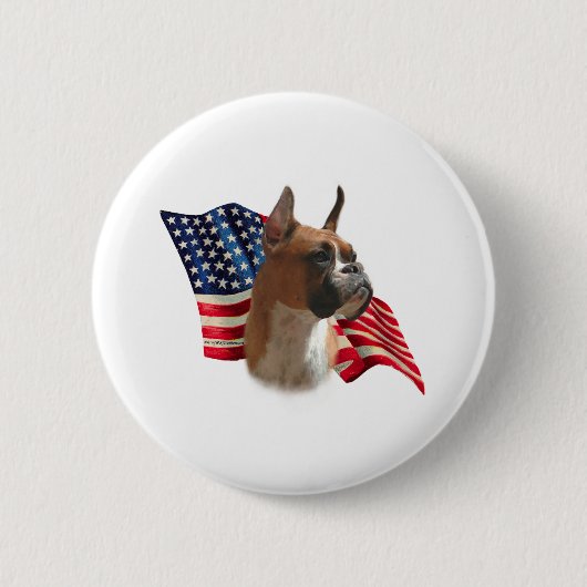 Bokser Vlag Ronde Button 5,7 Cm (Voorkant)