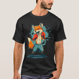 Bokser Vos Met Bokshandschoenen Kickboksen Funny B T-shirt