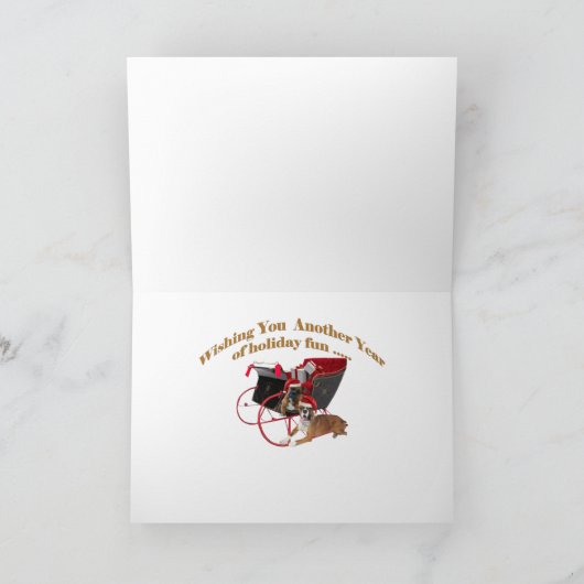 Bokser Vrolijke Kerst Kaarten (Binnen)