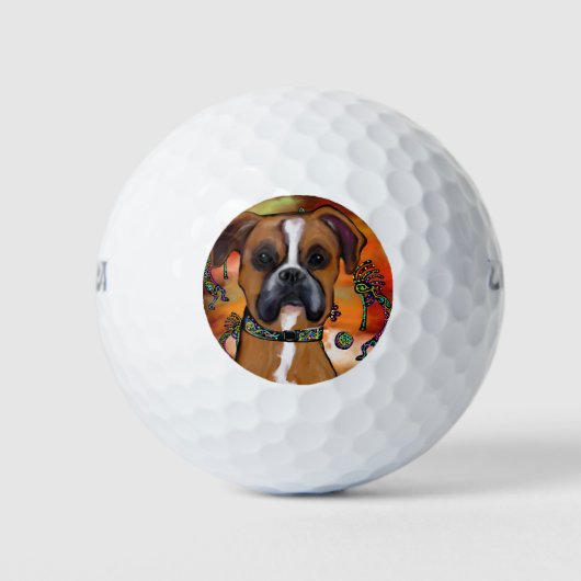 BOKSERHOND GOLFBALLEN (Voorkant)