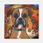BOKSERHOND MAGNEET (Voorkant)