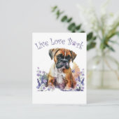 Bokserhond Moeder Bloemstuk Briefkaart (Staand voorkant)