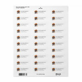 Bokserhond Retouradreslabels Etiket (Full Sheet)