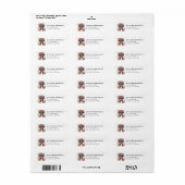 Bokserhond Retouradreslabels Etiket (Full Sheet)