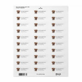 Bokserhond Retouradreslabels Etiket (Full Sheet)