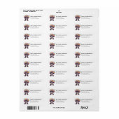Bokserhond Retouradreslabels Etiket (Full Sheet)