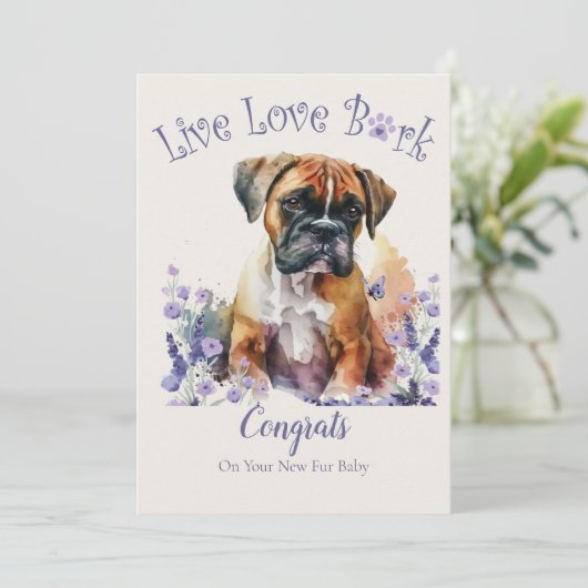 Bokserhonden Adoptie, Reddingsdag Kaart (Staand voorkant)