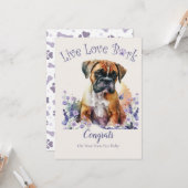 Bokserhonden Adoptie, Reddingsdag Kaart (Voorkant / Achterkant in situ)