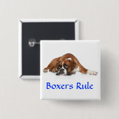 Boksers Heersen Speld Vierkante Button 5,1 Cm (Voorkant /achterkant)