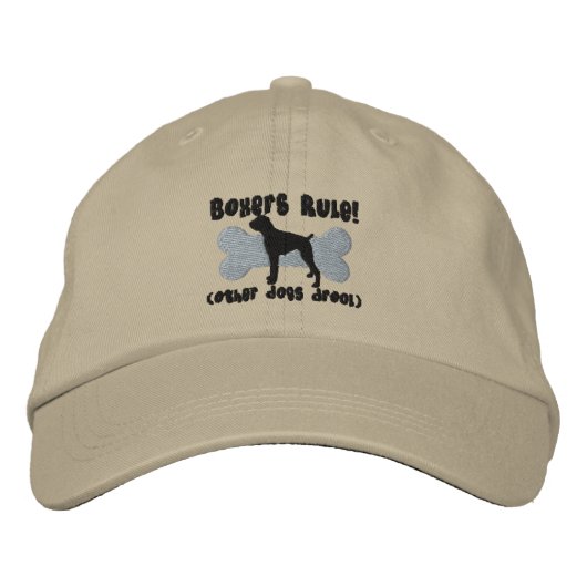 Boksers regel geborduurd Pet (Voorkant)