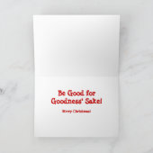 Boksershond Beter Niet Pout Kerst Kaart (Binnen)