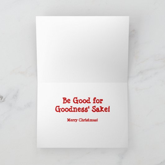 Boksershond Beter Niet Pout Kerst Kaart (Binnen)