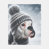 Boksershond in de winter fleece deken (Voorkant)