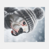 Boksershond in de winter fleece deken (Voorkant (Horizontaal))